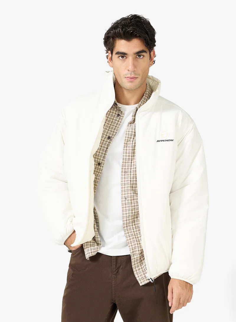 AAPE AAPENOW moonface logo zip-up jacket