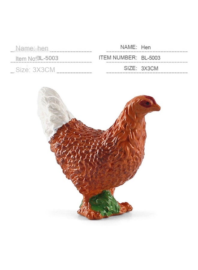 NIBEMINENT Mini Farm Animal Toy Set - 12 Realistic Poultry Figures