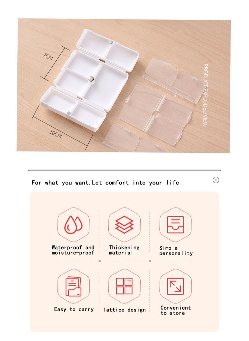 Generic - Weekly Travel Pill Organizer,7 Compartment Waterproof Airtight Pill Box Container for Vitamin, Fish Oil, Capsule - Image 1