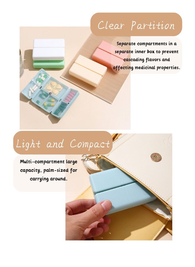 Generic - Weekly Travel Pill Organizer,7 Compartment Waterproof Airtight Pill Box Container for Vitamin, Fish Oil, Capsule - Image 1