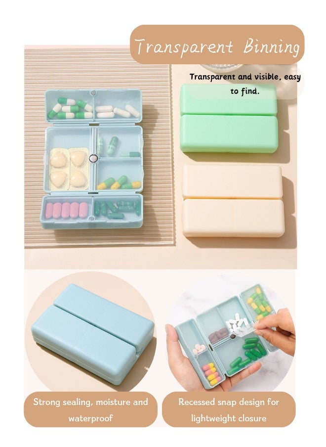 Generic - Weekly Travel Pill Organizer,7 Compartment Waterproof Airtight Pill Box Container for Vitamin, Fish Oil, Capsule - Image 1