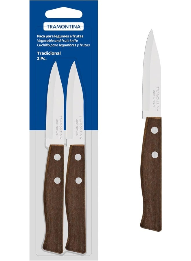 Tramontina Tradicional Veg. Fruit 3 2Pc Paring Knives Set - Image 1