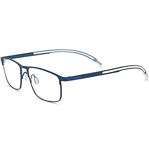 FONEX Titanium Glasses Frame,Men Square Myopia Optical Eyeglass Frame 8521 (Blue) - Image 4