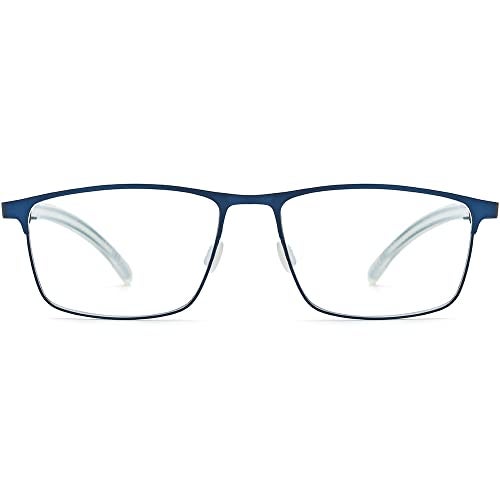 FONEX Titanium Glasses Frame,Men Square Myopia Optical Eyeglass Frame 8521 (Blue) - Image 3