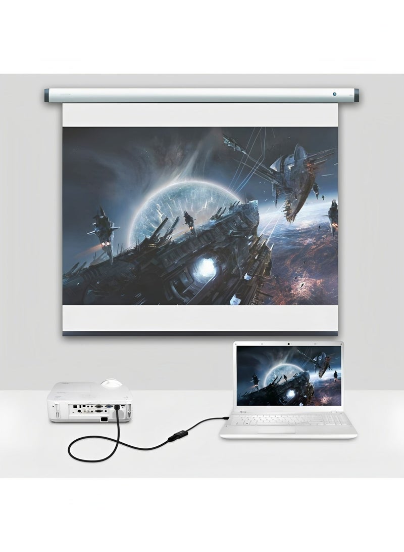Apluynm Mini Display Port (Mini DP, Thunderbolt) to HDMI Adapter, 1080P Full HD, Black - Image 2