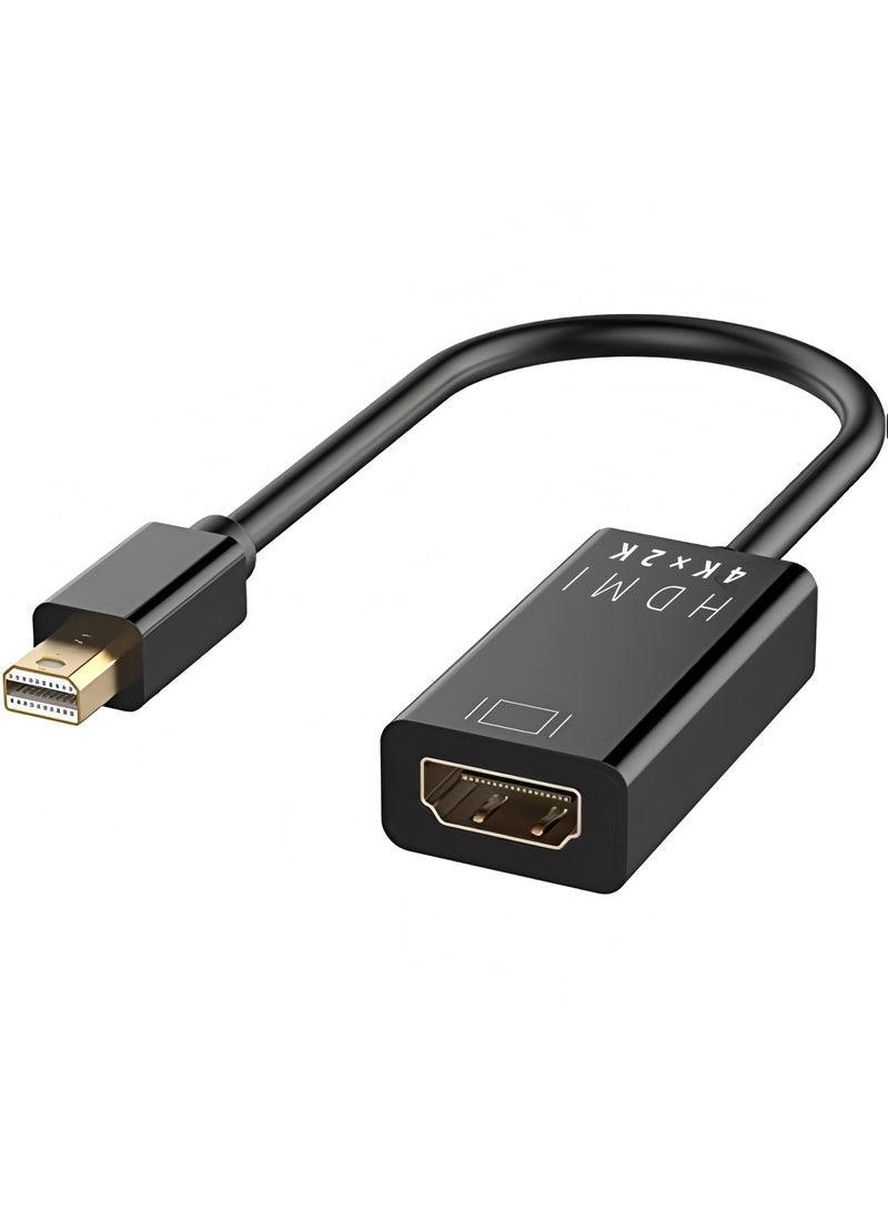 Apluynm Mini Display Port (Mini DP, Thunderbolt) to HDMI Adapter, 1080P Full HD, Black - Image 1