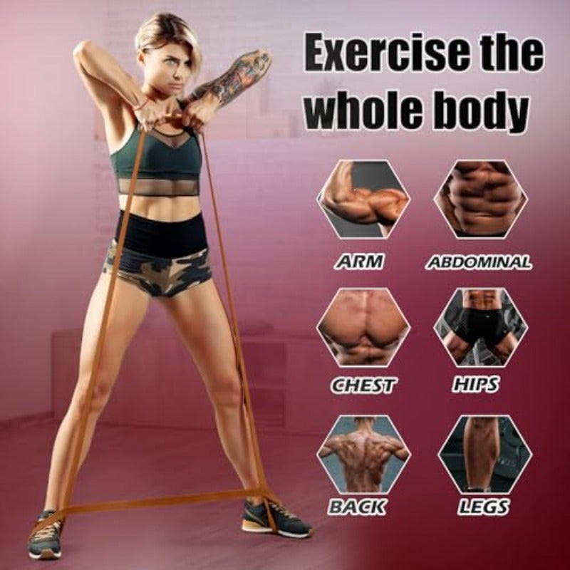 طقم أشرطة المقاومة WHATAFIT - أشرطة مساعدة لتمارين السحب - أشرطة تمرين وطاقم مقاومة للتمارين - أشرطة مقاومة للتمارين المنزلية - Image 2