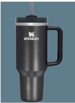 Stanley Quencher H2.0 FlowState Vacuum Insulated Tumbler – 40 oz Black Stainless Steel Travel Mug with Lid & Straw, Double-Walled Leakproof Design, Keeps Drinks Hot/Cold for Hours, Durable & Portable – Ideal for Water, Coffee, Smoothies, Iced Tea, and On-the-Go Hydration