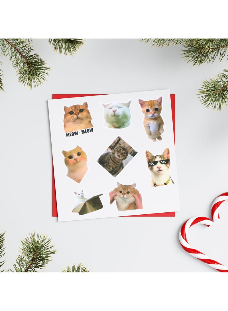 100 Pcs Cute Cat Stickers, Waterproof Vinyl Stickers for Laptop, Water Bottle, Skateboard, Suitcase, and More - Image 5