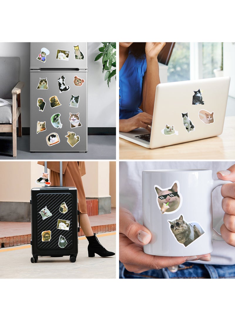 100 Pcs Cute Cat Stickers, Waterproof Vinyl Stickers for Laptop, Water Bottle, Skateboard, Suitcase, and More - Image 3