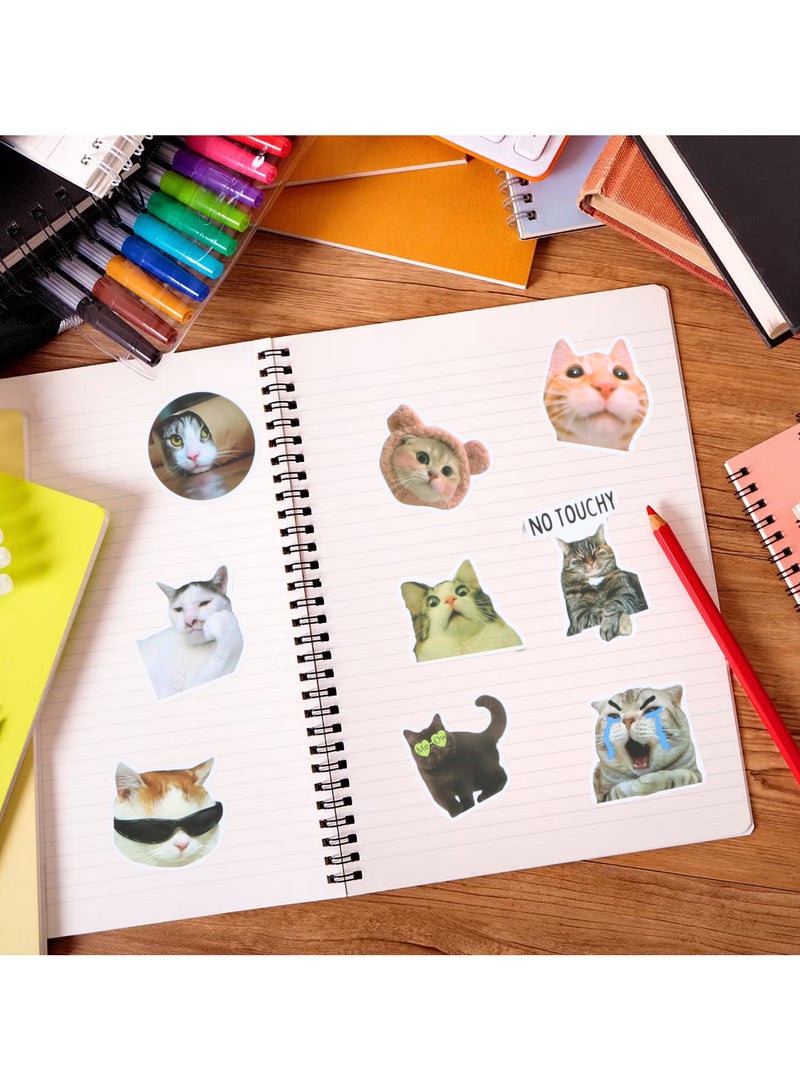 100 Pcs Cute Cat Stickers, Waterproof Vinyl Stickers for Laptop, Water Bottle, Skateboard, Suitcase, and More - Image 4