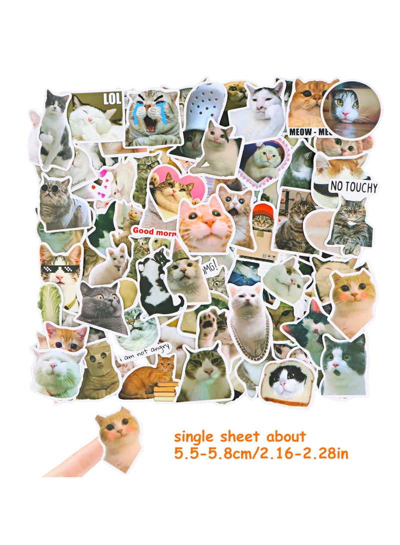100 Pcs Cute Cat Stickers, Waterproof Vinyl Stickers for Laptop, Water Bottle, Skateboard, Suitcase, and More - Image 2