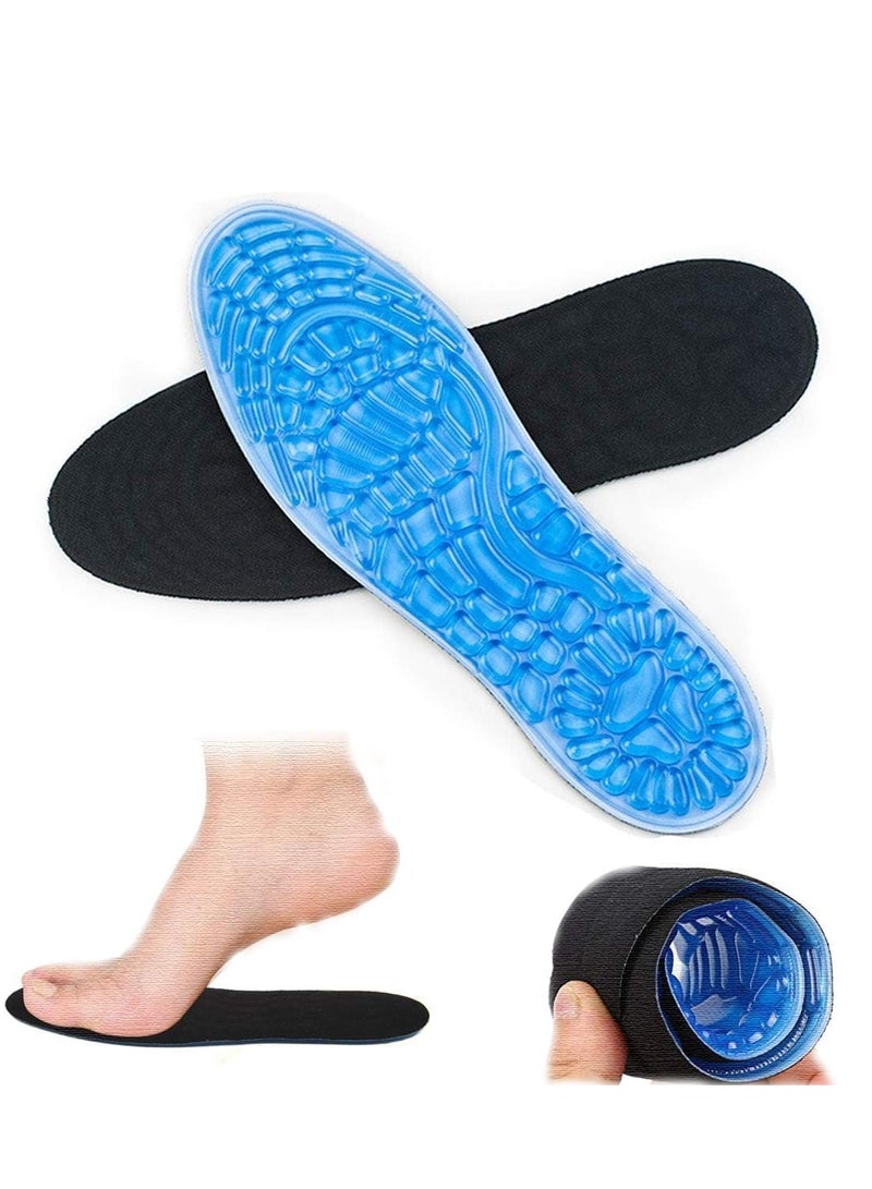 سوفام مجسات هلام السيليكون، ملصقات التدليك كامل الطول لتخفيف آلام القدم، وسائد الأحذية الممتصة للصدمات، التهاب اللفاف الأخمص القاطع للجري، المشي، المشي 32-42 سم - Image 1