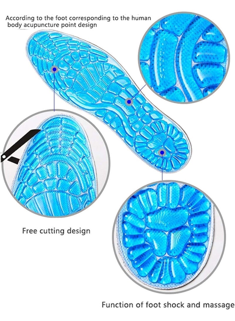 سوفام مجسات هلام السيليكون، ملصقات التدليك كامل الطول لتخفيف آلام القدم، وسائد الأحذية الممتصة للصدمات، التهاب اللفاف الأخمص القاطع للجري، المشي، المشي 32-42 سم - Image 3