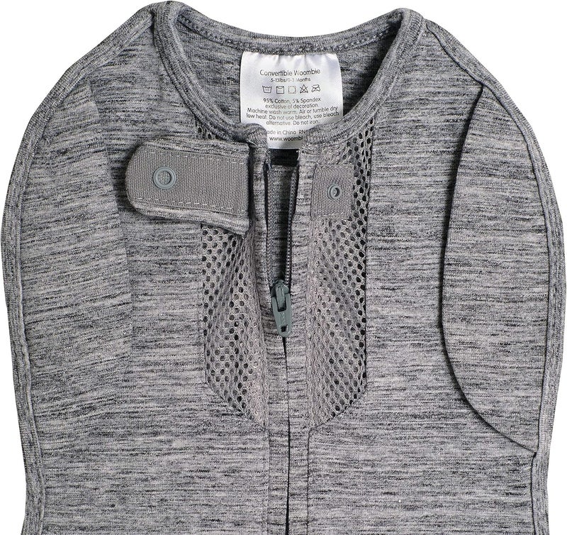 Woombie Convertible Swaddle Blanket with Vent TwilightHeathered Gray 513 Pound - Image 3