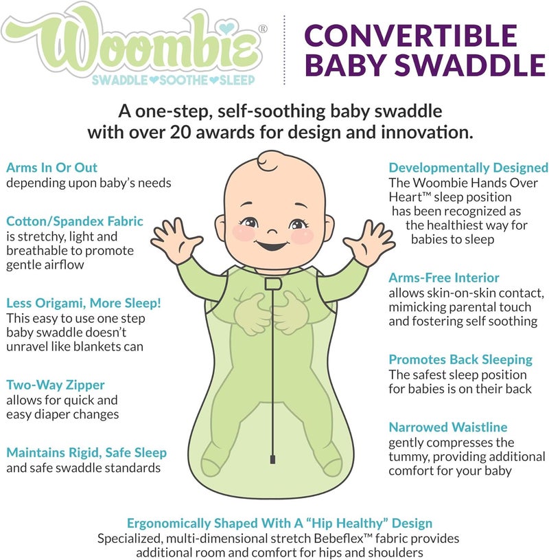 Woombie Convertible Swaddle Blanket with Vent TwilightHeathered Gray 513 Pound - Image 2