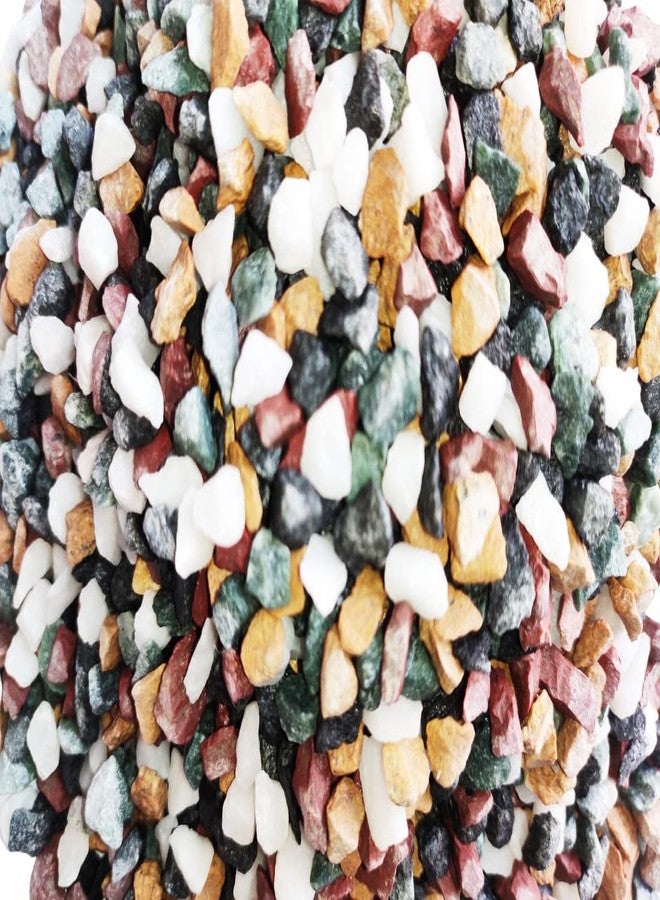 Samariya Natural Multi Color Marble Gravel Chips Pebble Decorative Stones for Aquarium Garden Indoor & Outdoor Decoration Pebble ETC (Small Size) (5 KG) - Image 1