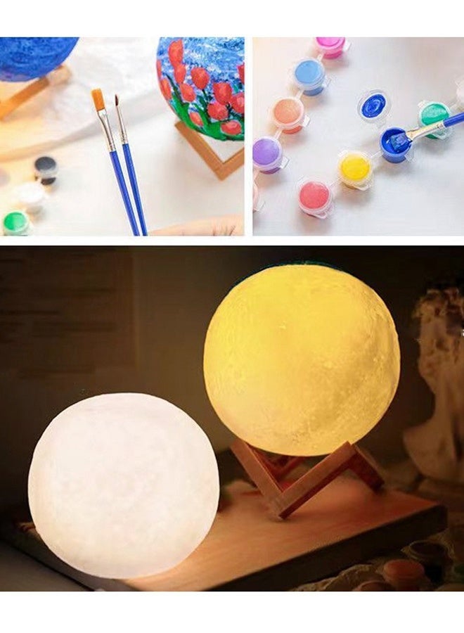 HOMESTAR DIY 3D Moon Design Table Lamp with 12 Color Pigments- Includes Plastics Stand- Creative DIY Craft Kit for Adults & Teens, Bedroom Decor, Birthday Gift & Night Light - Image 4