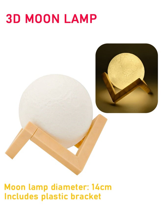 HOMESTAR DIY 3D Moon Design Table Lamp with 12 Color Pigments- Includes Plastics Stand- Creative DIY Craft Kit for Adults & Teens, Bedroom Decor, Birthday Gift & Night Light - Image 2