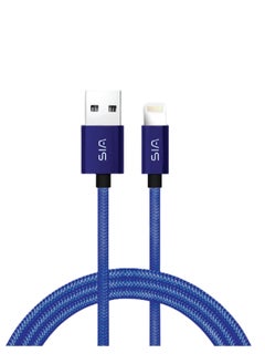 SIA BRAIDED CABLE AL 18W 1M USB-A TO LIGHTNING BLUE