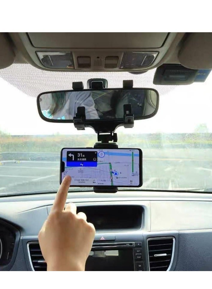Car Mirror Mount Phone Holder Fits All Phones  - Image 1
