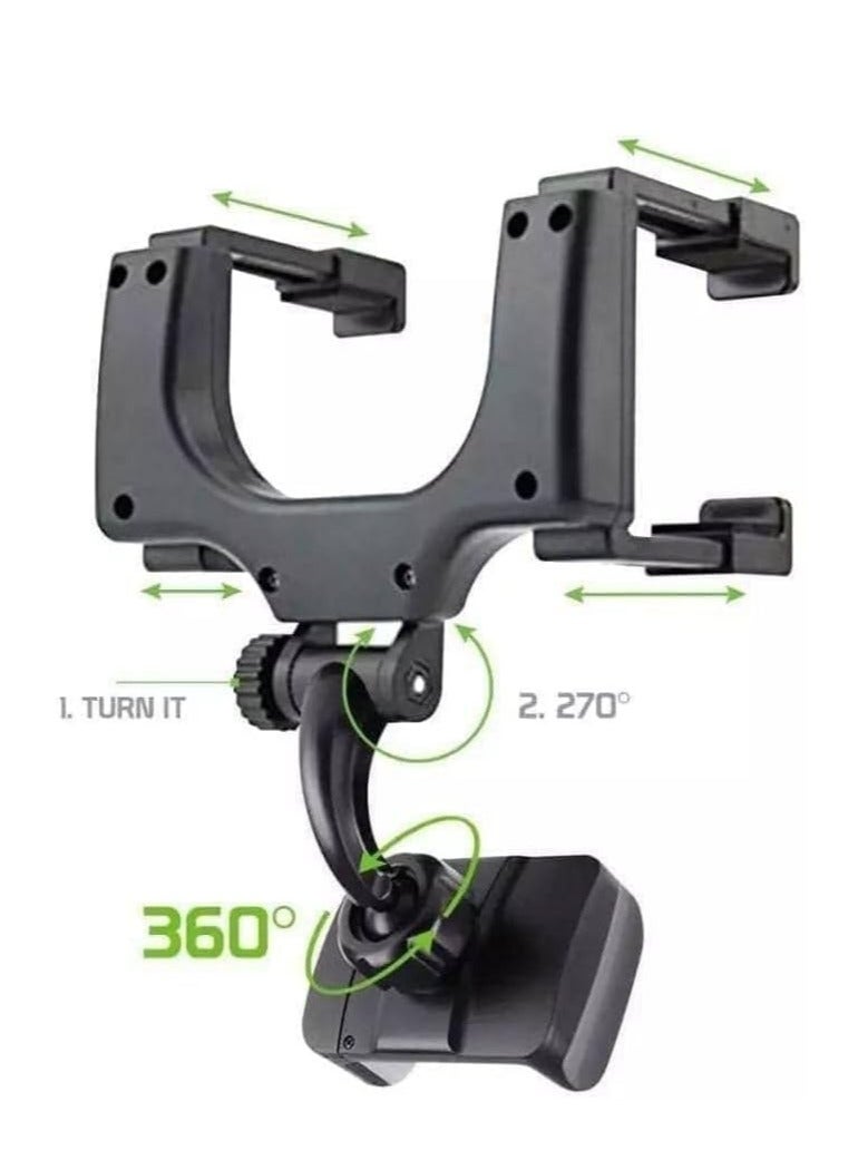 Car Mirror Mount Phone Holder Fits All Phones  - Image 2