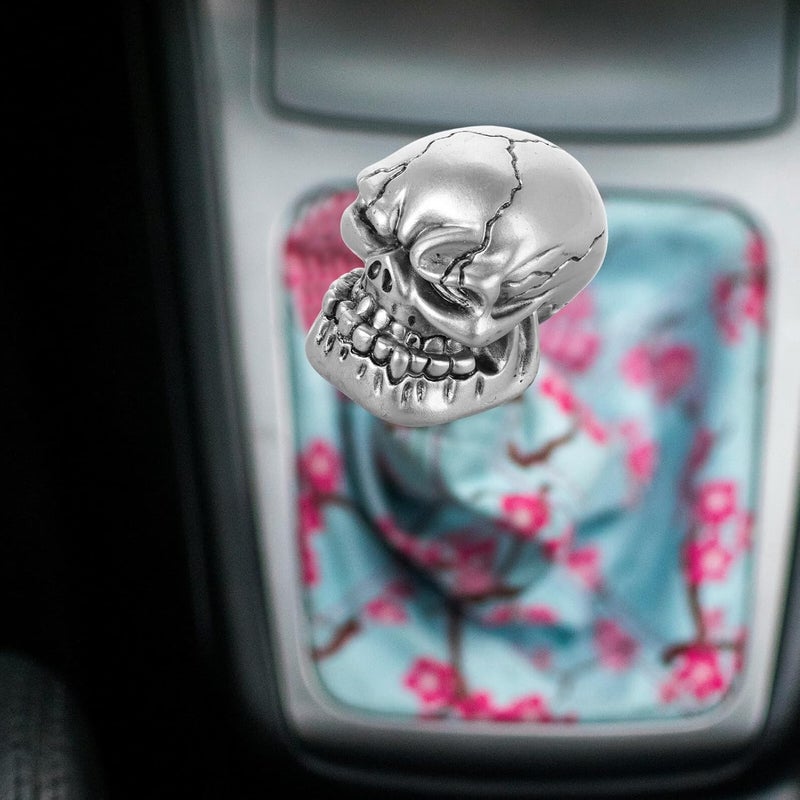 Skull Resin Gear Shift Knob for Manual Cars Silver Car Gear Lever Stick Handle Universal Fit - Image 5