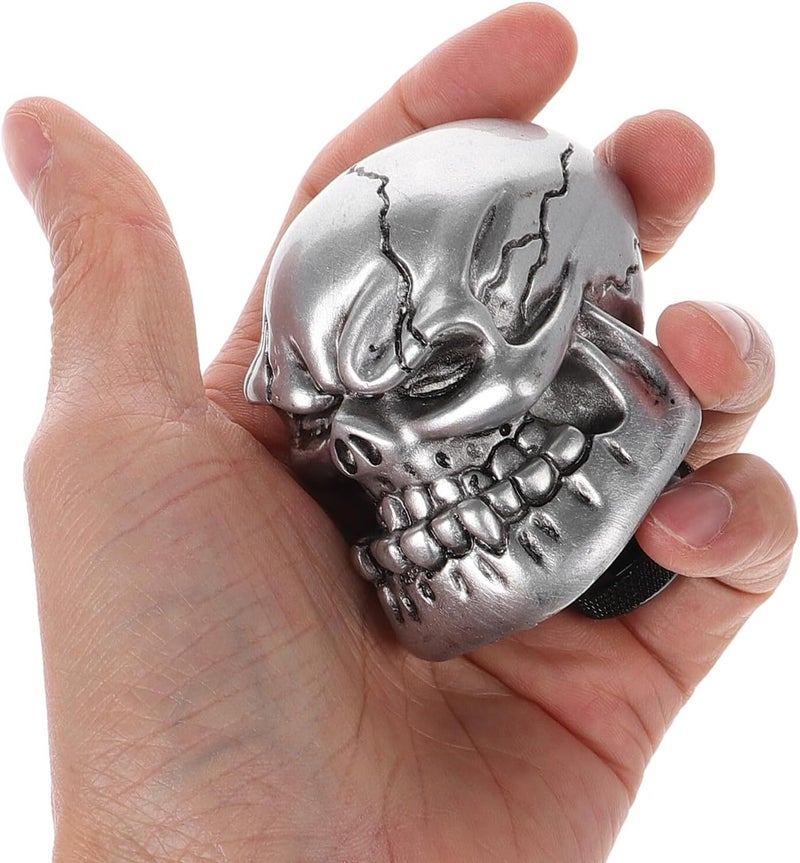 Skull Resin Gear Shift Knob for Manual Cars Silver Car Gear Lever Stick Handle Universal Fit - Image 3