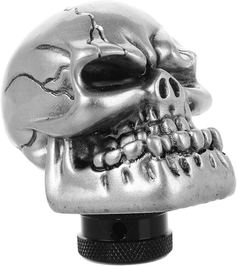 Skull Resin Gear Shift Knob for Manual Cars Silver Car Gear Lever Stick Handle Universal Fit - Image 1