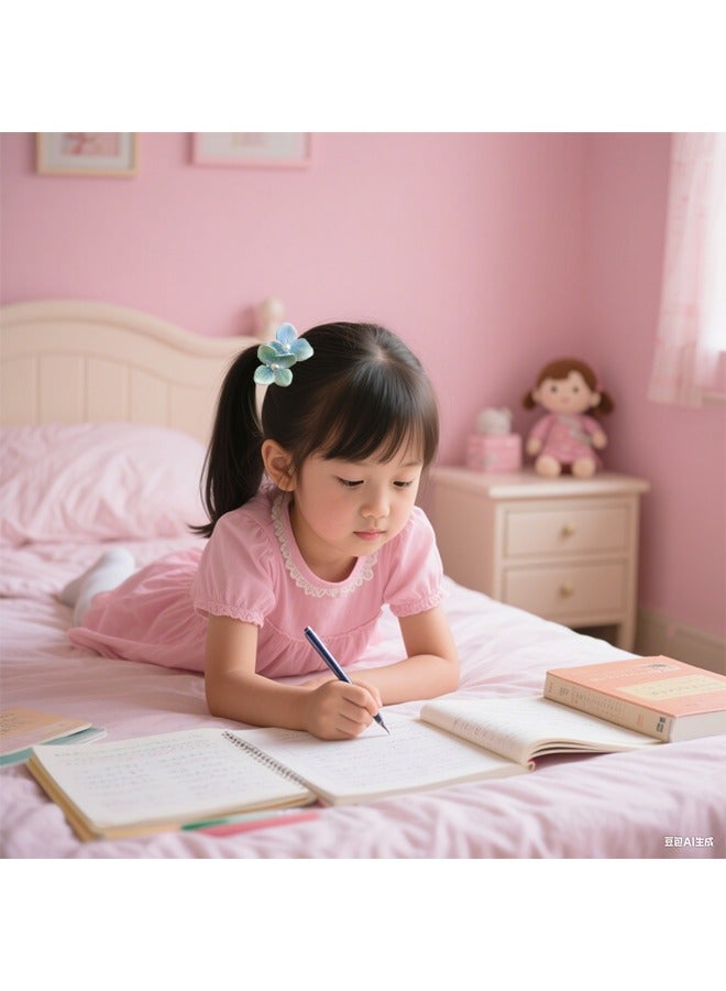 2 ladies blue-green flower hairpin spring and summer hairpin flower hair ornament, resort beach party hair ornament - Image 4