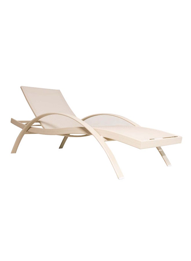 Suncoast Suncoast Patio Rainbow Sunbed/Sun lounger - Ivory White  - Image 1