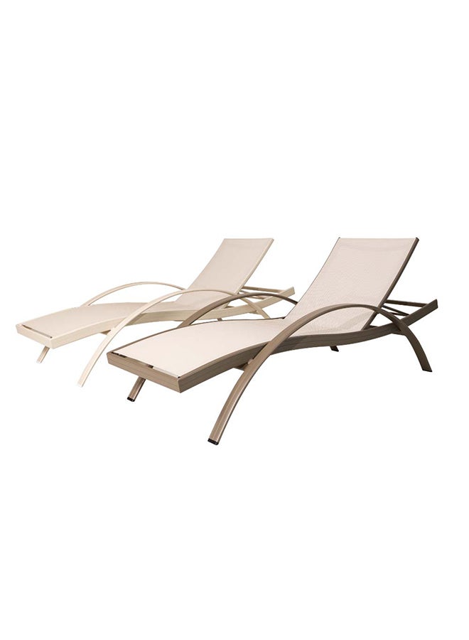 Suncoast Suncoast Patio Rainbow Sunbed/Sun lounger - Ivory White  - Image 2