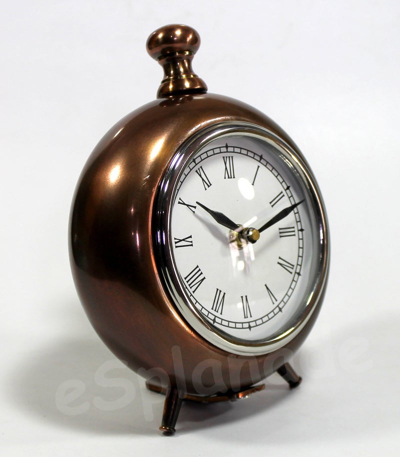 ESPLANADE Aluminum European Style Vintage Clock (Copper_3 Inch X 7 Inch X 5.5 Inch) - Image 5