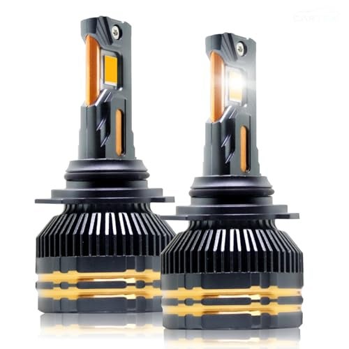 Carzex Crystal Eye 9012 LED Projector Headlight Bulbs – 300W (150+150 W), 20,000 LM, 6500K Cool White, Super Bright LED for Grand Vitara/Hyryder, Baleno/Glanza, New Dzire Models V96PRO Series (2pc) - Image 1