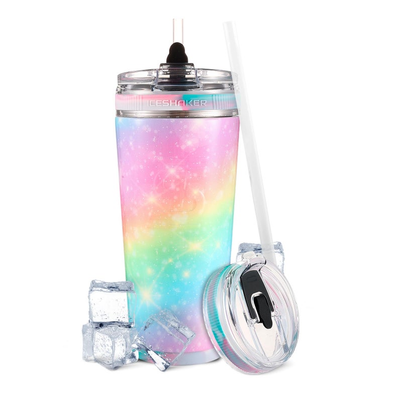 Ice Shaker Ice Shaker Insulated Stainless Steel Tumbler  20 oz Unicorn  30 Hours Cold  12 Hours Hot  Removable Straw and Drink Spout  OdorFree Tumbler Cup Water Coffee Tea Smoothies Cocktails 