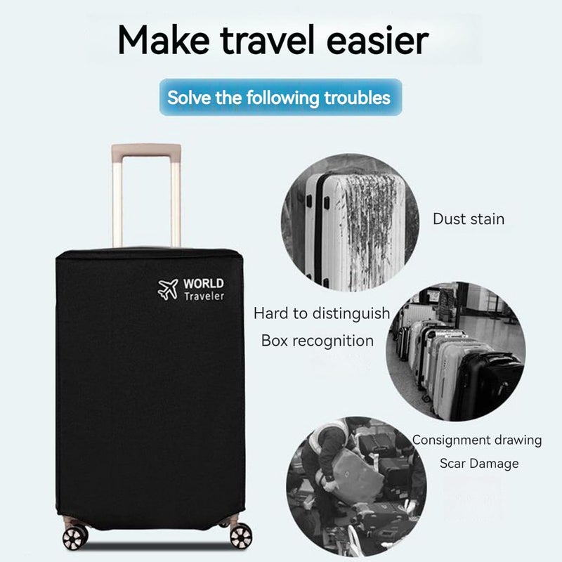 Travel Luggage Cover Suitcase Protector for Wheeled Suitcase,Scratch-Resistant,Waterproof Baggage Covers, Luggage Trolley Case Cover, Fits Most 20" to 30" (22-Inch) - Image 1