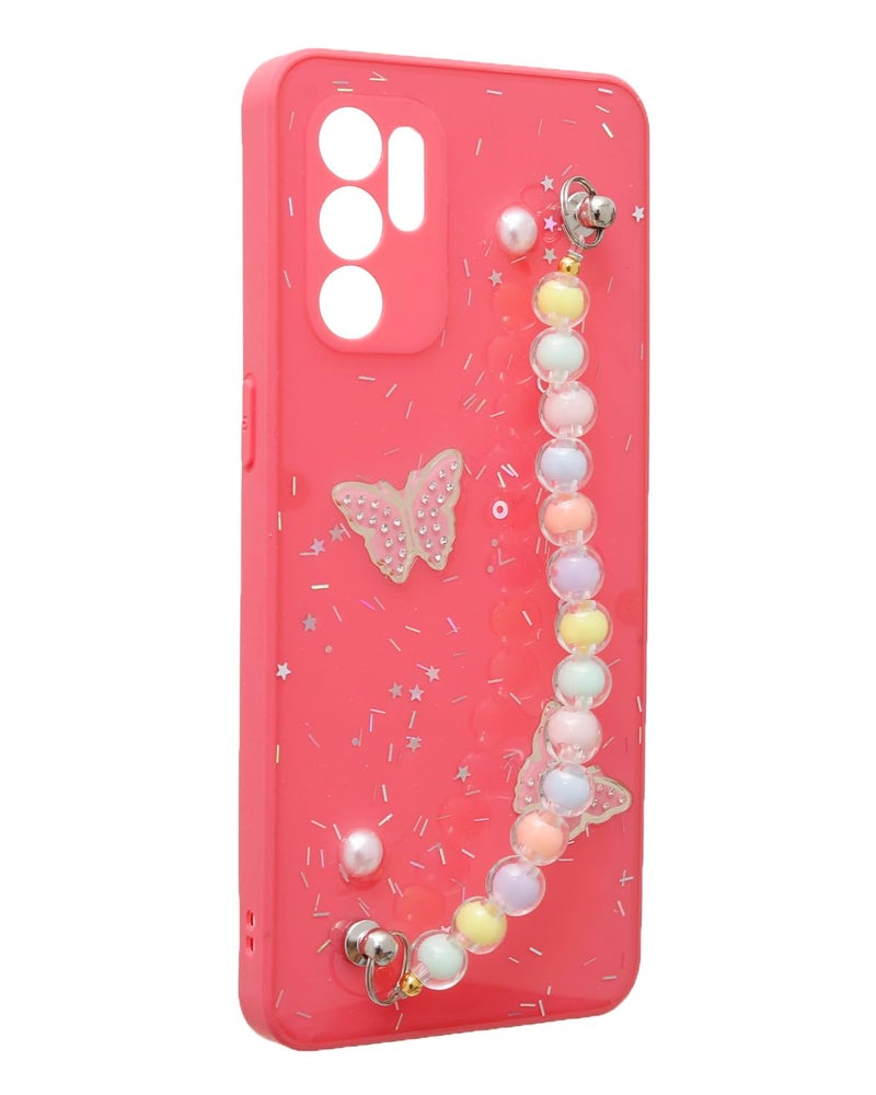 Plastic Back Cover With Series For Oppo Reno6, pink - Image 2