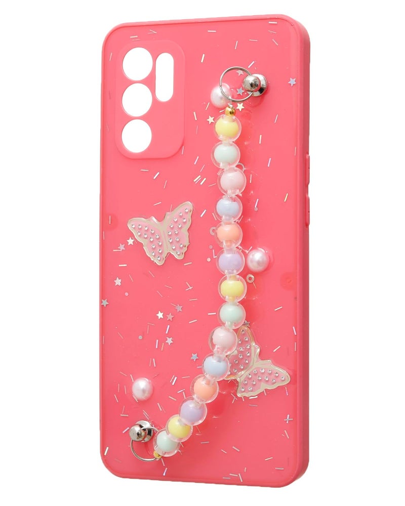 Plastic Back Cover With Series For Oppo Reno6, pink - Image 1