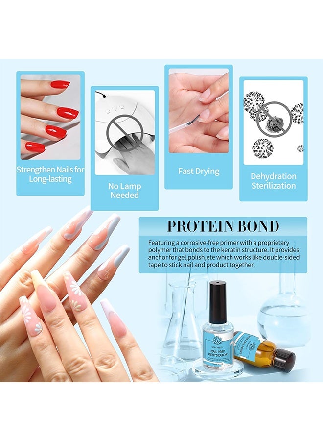 Born Pretty Nail Prep Dehydrator 15ml, Nail Dehydrate and Primer, Dehydrator for Acrylic and Gel Nail Polish, Non Acid Primer for U V Gels, No Burn Fast Air Dry Nail Prep Dehydrator Set - Image 5