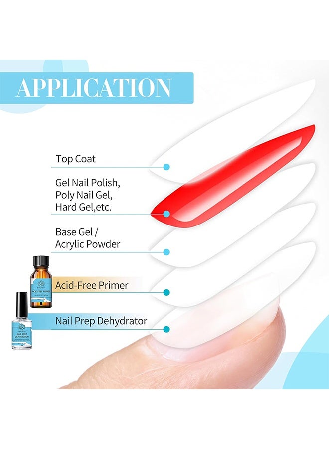 Born Pretty Nail Prep Dehydrator 15ml, Nail Dehydrate and Primer, Dehydrator for Acrylic and Gel Nail Polish, Non Acid Primer for U V Gels, No Burn Fast Air Dry Nail Prep Dehydrator Set - Image 4