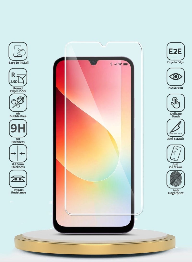 GMAX [2 PACK] Xiaomi Redmi 15A 5G 2026 GMAX Premium Series Curved Edges 9H 2.5D Tempered Glass Screen Protector - Clear - Image 2