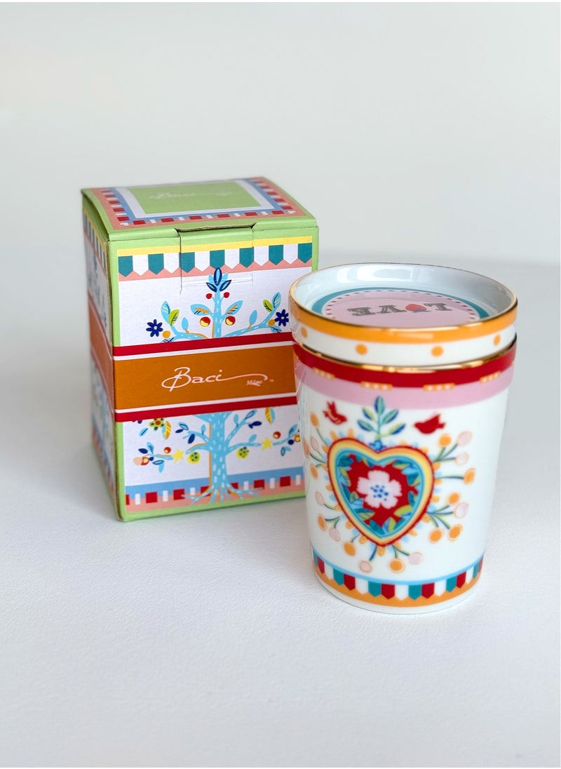 Baci milano - Cup With Lid/Saucer D 9 cm, H 12 cm Porcelain Mamma Mia Heart - Image 1