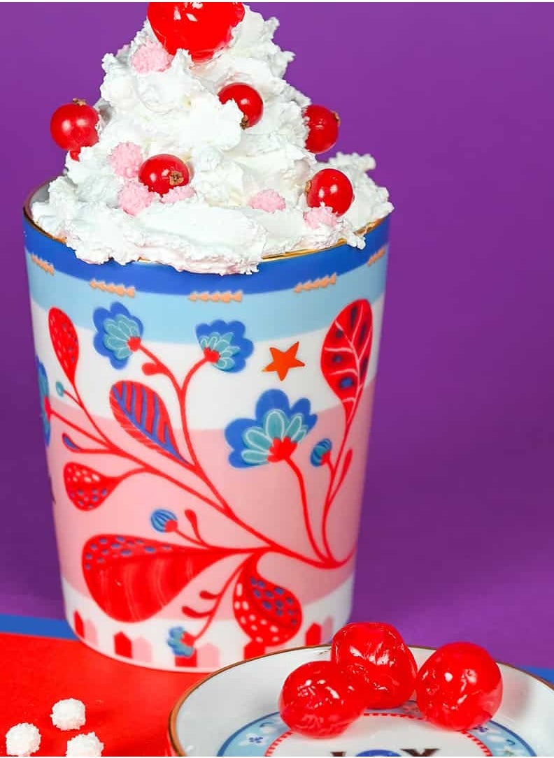 Baci milano - Cup With Lid/Saucer D 9 cm, H 12 cm Porcelain Mamma Mia Heart - Image 1