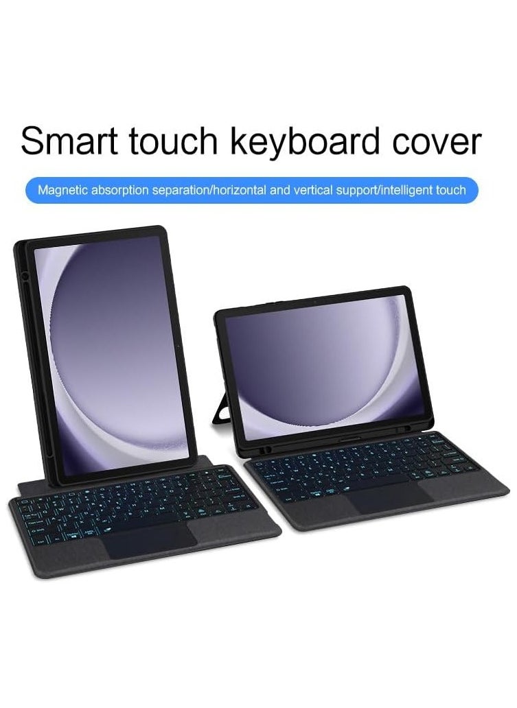 General - Keyboard Case for Samsung Galaxy Tab A9 Plus(SM-X210, SM-X215, SM-X216B) 2023 Slim Folio Cover with Removable Detachable Wireless Charging Bluetooth Keyboard Pencil Holder Slot - Image 1