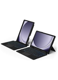 Keyboard Case for Samsung Galaxy Tab A9 Plus(SM-X210, SM-X215, SM-X216B) 2023 Slim Folio Cover with Removable Detachable Wireless Charging Bluetooth Keyboard Pencil Holder Slot