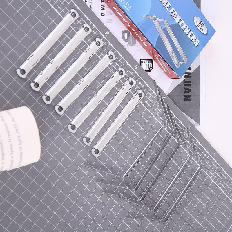 Deli E5549 Prong Fasteners, 80mm 2hole binding, Silver - Image 4