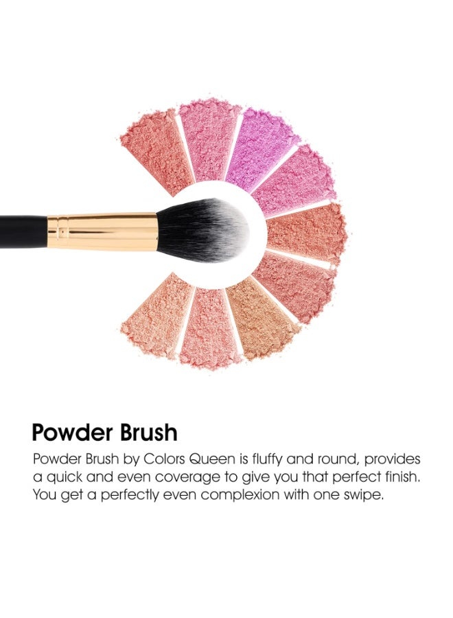 Colors Queen Soft Bristle Powder Brush, Brush for Powder Application, Brush for Professional Face Makeup, Feather Soft Touch, Luxe Packaging Makeup Brush - Image 2