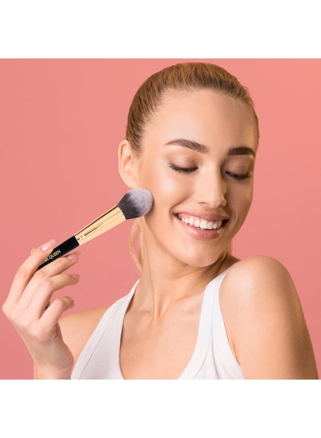 Colors Queen Soft Bristle Powder Brush, Brush for Powder Application, Brush for Professional Face Makeup, Feather Soft Touch, Luxe Packaging Makeup Brush - Image 4