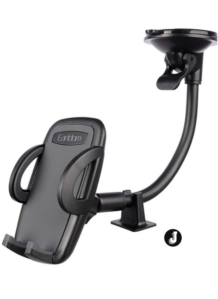JAJEEK "Earldom ET-EH190 Windshield Car Phone Mount – Universal Adjustable Smartphone Holder for Dashboard & Windshield" - Image 1