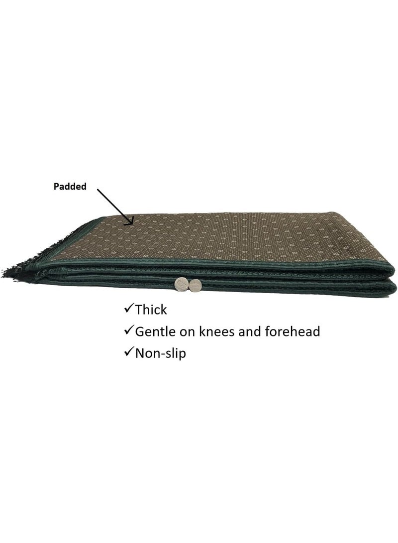 Fabienne Smooth Velvet Texture Prayer Mat Premium Embossed Anti-Slip Prayer Rug Value Choice Sajada Musalla for Namaz Umrah Hajj Ramadan Gift 70x110cm Best Gift Random Color - Image 3